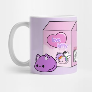 love kitty-purple cat doll Mug